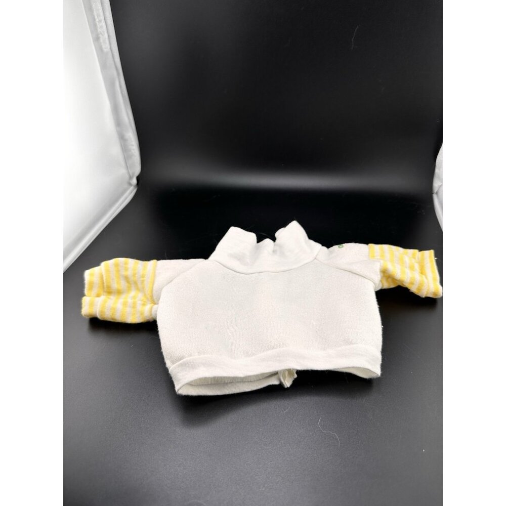 Vtg Cabbage Patch Kids Yellow White Stripe 1983 Track Suit 1983 Coleco Shirt Top